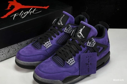 Jordan AJ4-766296 Scott x Travis 4 Purple Air Retro 0808